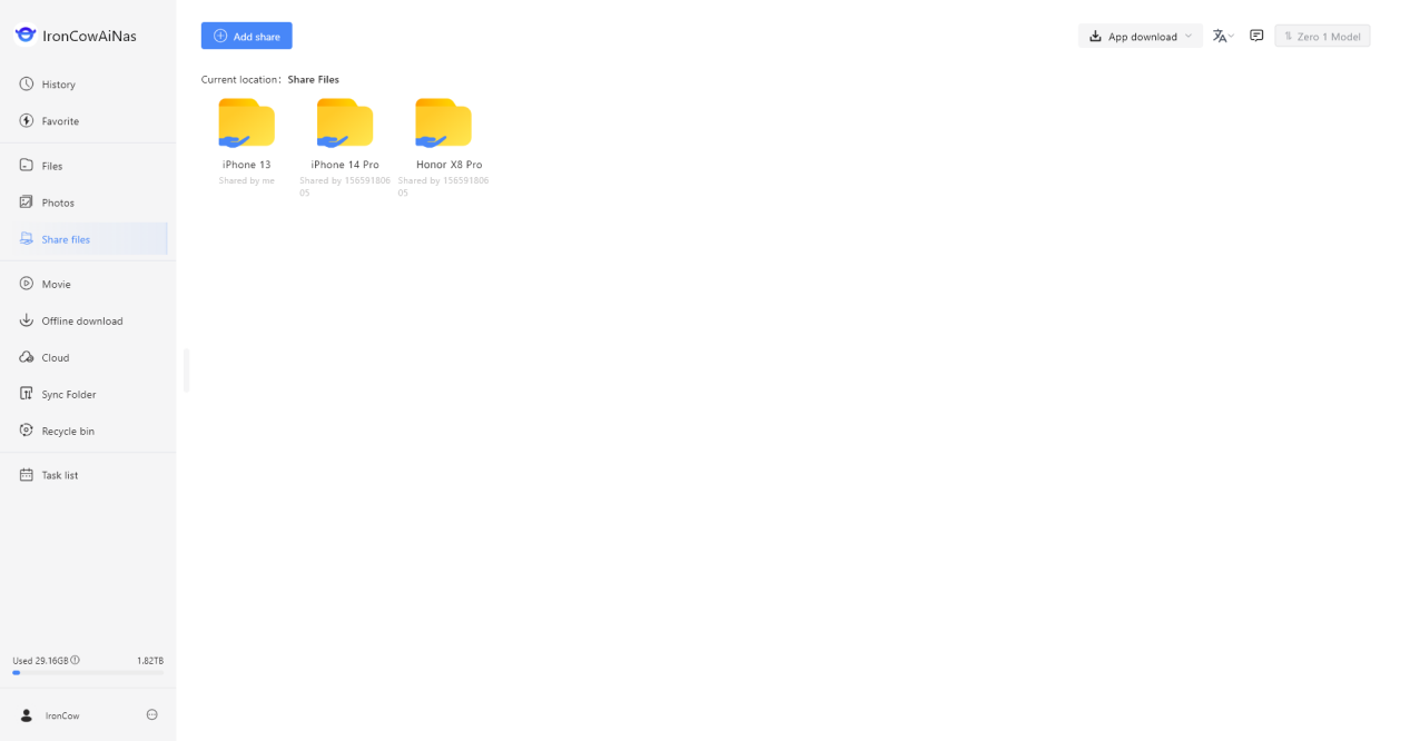 Share files